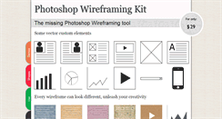 Desktop Screenshot of photoshopwireframingkit.com