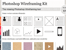 Tablet Screenshot of photoshopwireframingkit.com